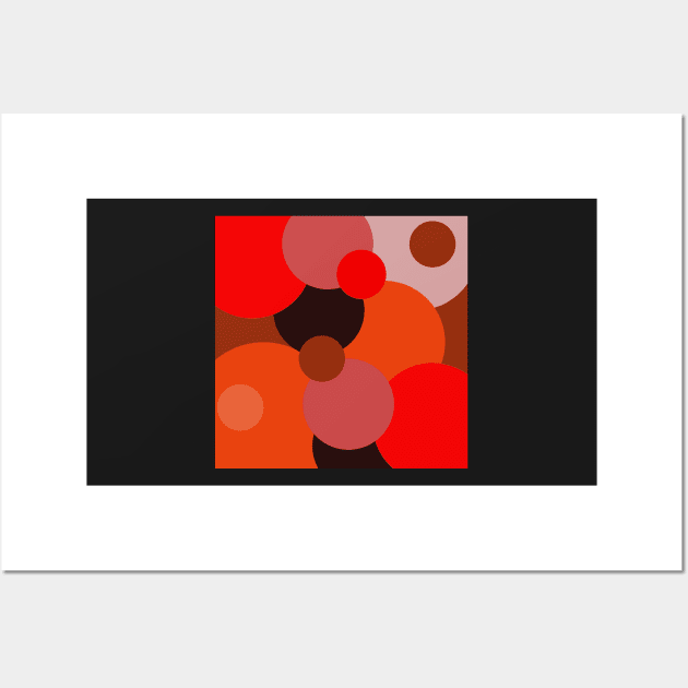 abstract red polka dot pop art design Wall Art by pauloneill-art